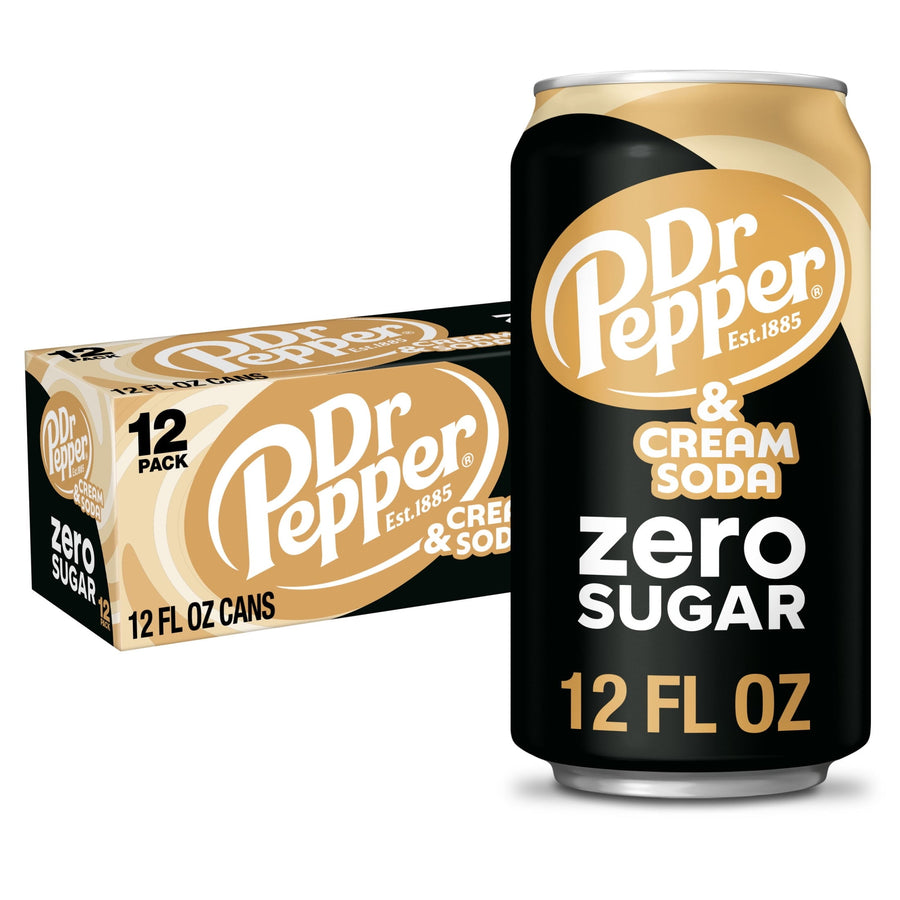 Dr Pepper & Cream Soda Zero Sugar - Travel Zero Sugar Set - Lite Bottle